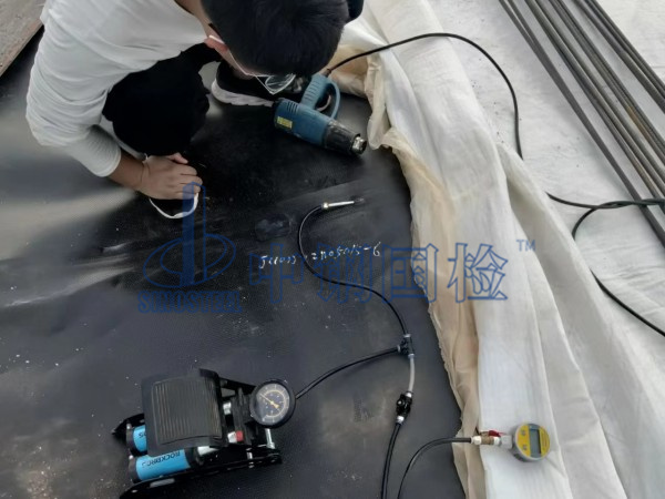 hdpe膜焊縫氣壓檢測，現(xiàn)場檢測